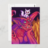 Een gargoyle en zijn huisdier briefkaart (Voorkant / Achterkant)