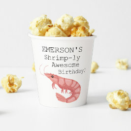 Een garnalenachtige Geweldige verjaardag Papieren Bekers