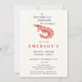 Een garnalenachtige Geweldige verjaardagsfeestuitn Kaart (Voorkant)