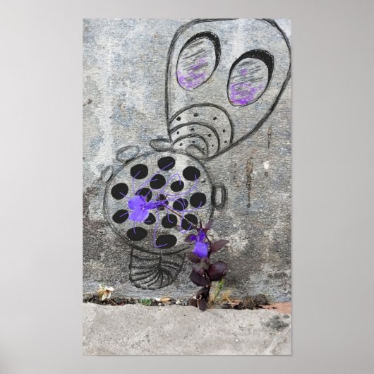 Een gasmasker dat beschermd moet worden tegen gewe poster (Voorkant)