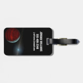 Een gasreus rond een witte dwergster. bagagelabel (Achterkant horizontaal)