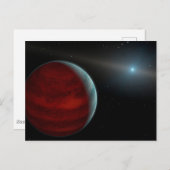 Een gasreus rond een witte dwergster. briefkaart (Voorkant / Achterkant)