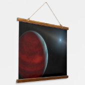 Een gasreus rond een witte dwergster. hangend wandkleed (Gebogen)