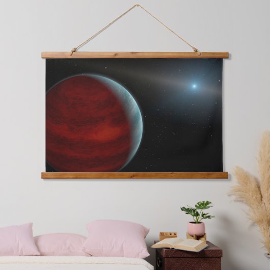 Een gasreus rond een witte dwergster. hangend wandkleed (Slaapkamer)