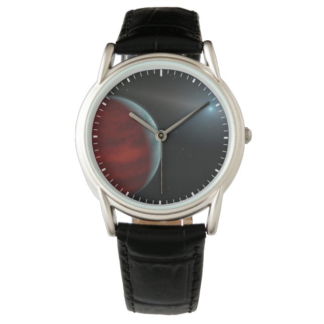 Een gasreus rond een witte dwergster. horloge (Voorkant)