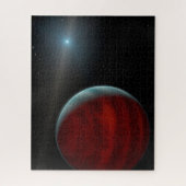 Een gasreus rond een witte dwergster. legpuzzel (Verticaal)