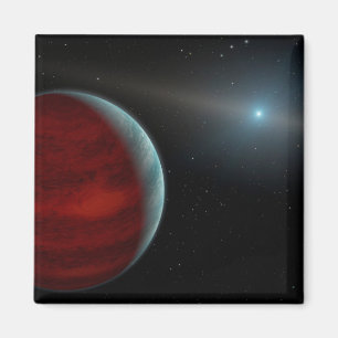 Een gasreus rond een witte dwergster. magneet