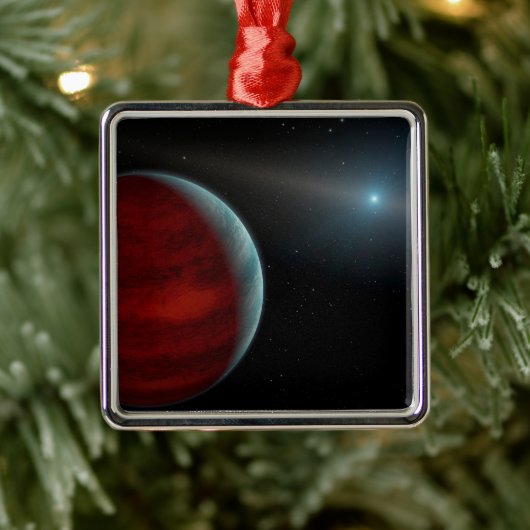 Een gasreus rond een witte dwergster. metalen ornament (Boom)