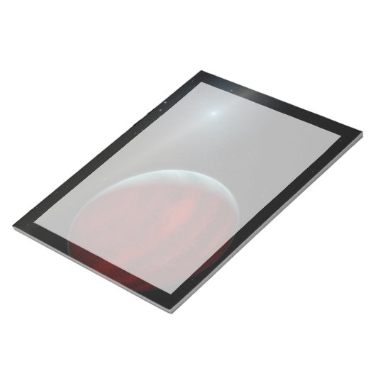 Een gasreus rond een witte dwergster. notitieblok (Schuin)