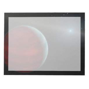 Een gasreus rond een witte dwergster. notitieblok