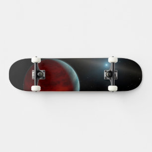 Een gasreus rond een witte dwergster. persoonlijk skateboard