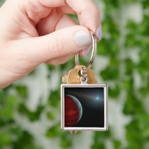 Een gasreus rond een witte dwergster. sleutelhanger