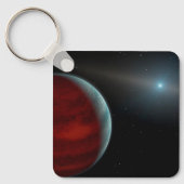 Een gasreus rond een witte dwergster. sleutelhanger (Voorkant)