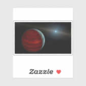 Een gasreus rond een witte dwergster. sticker (Vel)