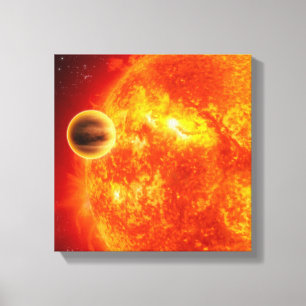 Een gasreusachtig exoplanet canvas afdruk