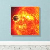 Een gasreusachtig exoplanet canvas afdruk (Insitu (Houten vloer))