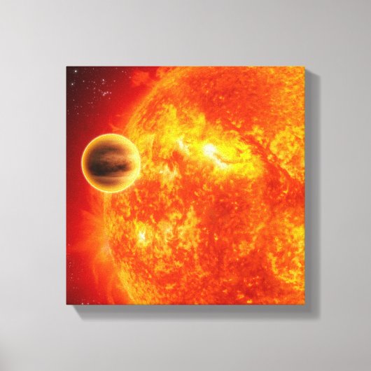 Een gasreusachtig exoplanet canvas afdruk (Voorkant)