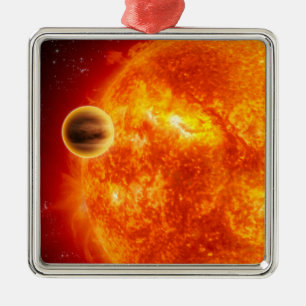 Een gasreusachtig exoplanet metalen ornament