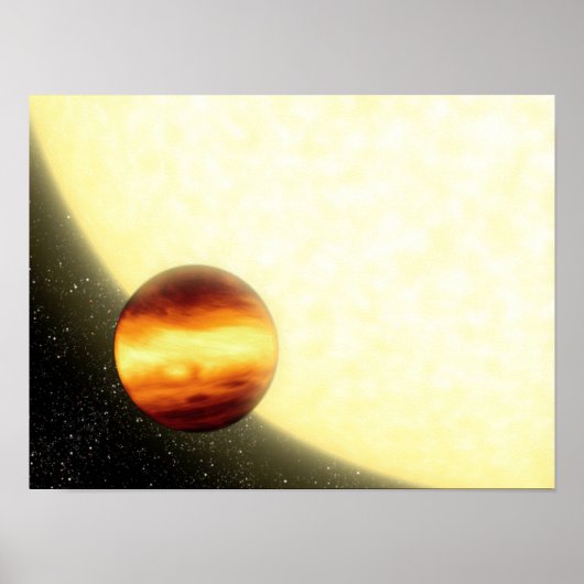 Een gasreusachtige planeet die heel dichtbij rondd poster (Voorkant)