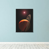 Een gasreusachtige planeet rond een rode dwerg canvas afdruk (Insitu (Houten vloer))