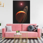 Een gasreusachtige planeet rond een rode dwerg canvas afdruk (Insitu (Woonkamer))