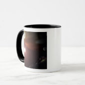 Een gasreuzenplaneet rond een rode dwergster mok (Voorkant links)