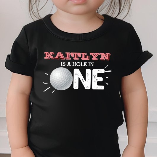 Eén gat | Golf 1st Birthday Par-t-shirt