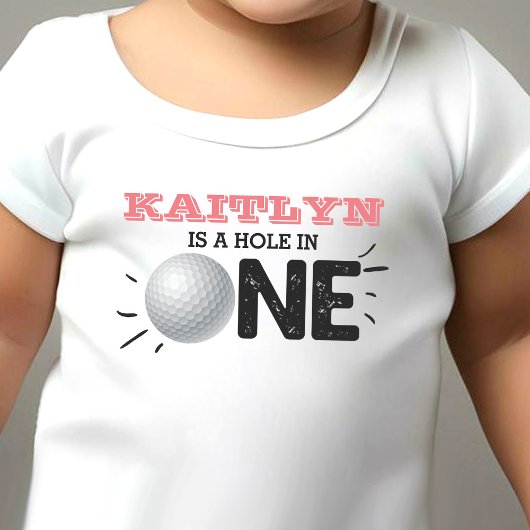 Eén gat | Golf 1st Birthday Par-t-shirt