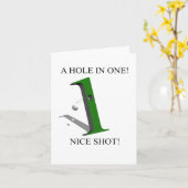 Een gat in één Golfbal Kaart (Gele Bloem)