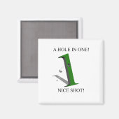 Een gat in één Golfbal Magneet (Voorkant / Achterkant)
