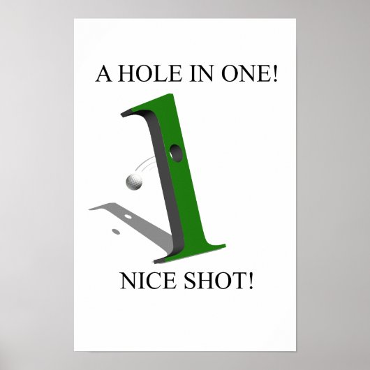 Een gat in één Golfbal Poster (Voorkant)