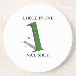 Een gat in één Golfbal Zandsteen Onderzetter