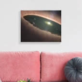 Een gat in een protoplanetaire, of planeet-vormend canvas afdruk (Insitu (Woonkamer))