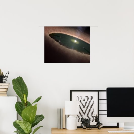 Een gat in een protoplanetaire, of planeet-vormend poster (Thuiskantoor)