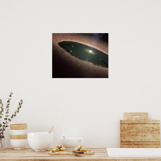 Een gat in een protoplanetaire, of planeet-vormend poster (Keuken)