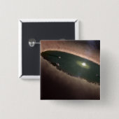 Een gat in een protoplanetaire, of planeet-vormend vierkante button 5,1 cm (Voorkant /achterkant)