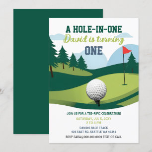 Een gat in een T-shirt-Rific golfverjaardag Kaart