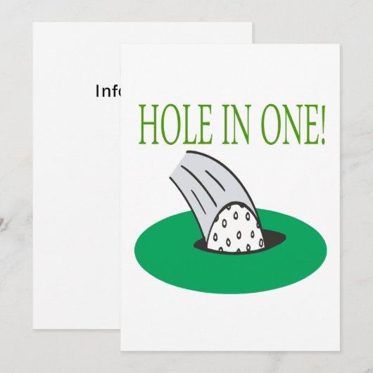 Eén gat kaart (Voorkant / Achterkant)