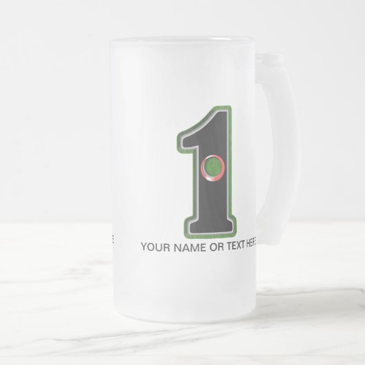 Eén gat matglas bierpul (Voorkant rechts)