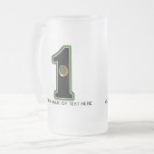 Eén  gat matglas bierpul (Voorkant links)