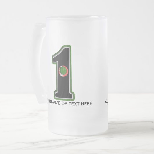 Eén  gat matglas bierpul (Voorkant links)