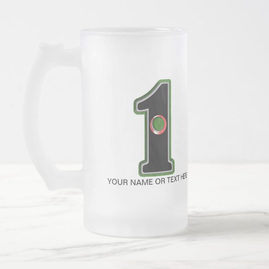 Eén gat matglas bierpul (Links)