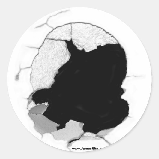 Eén gat ronde sticker (Voorkant)