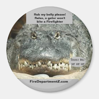 Een gator bijt geen brandweermagneet magneet