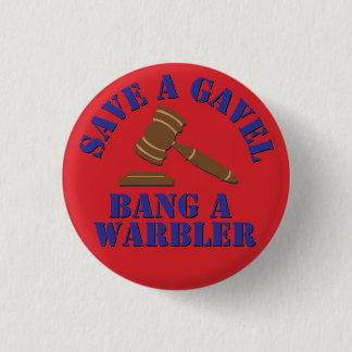 Een Gavel opslaan... Ronde Button 3,2 Cm