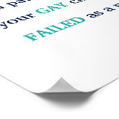 Een Gay Child Love LGBT Pride Ouderschap Quote Poster (Hoek)