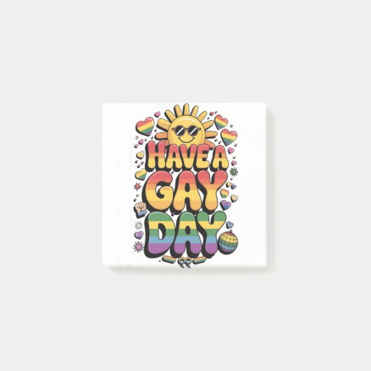 Een Gay Day LGBT Pride Maand Post-it® Notes (Voorkant)