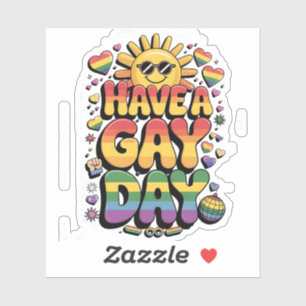 Een Gay Day LGBT Pride Maand Sticker