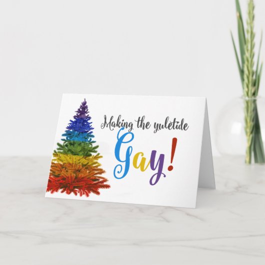 Een gay kerstfeest! feestdagen kaart (Voorkant)