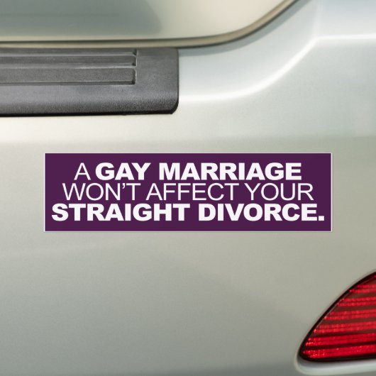 EEN GAYMARRIAGE HEEFT GEEN INVLOED OP UW RECHTSTRE BUMPERSTICKER (Op auto)